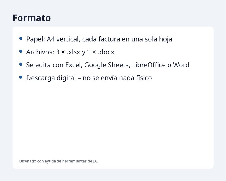 Plantilla factura Excel España 2026 | Spaans, IVA 21, 10 jaar 4 % (digitale download) afbeelding 10
