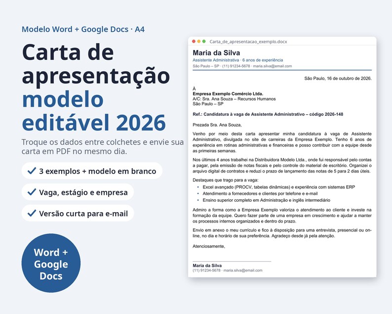 Vorlage für die Bearbeitung des Word-Modells | Portugiesisch, Emprego, estágio e primeiro emprego (Digitaler Download) Bild 1