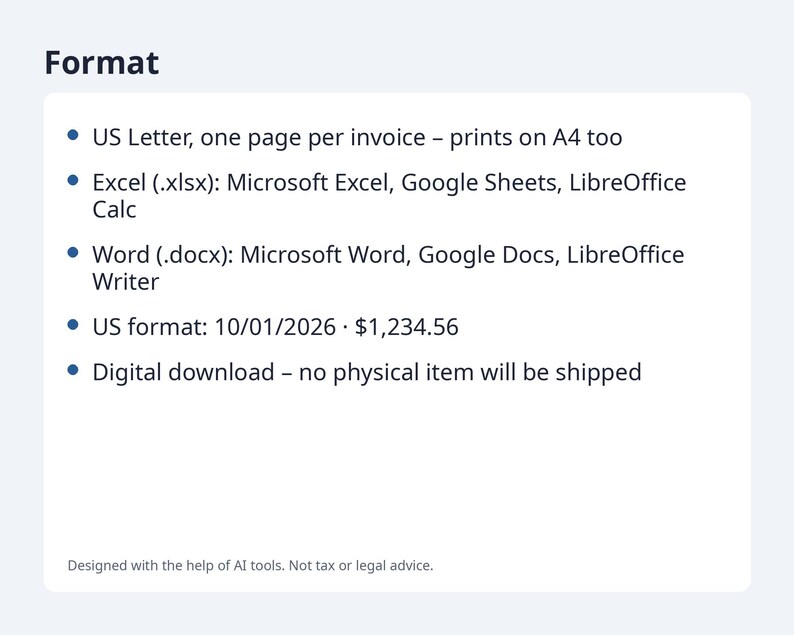 Tutor Invoice Template Excel and Word | Tutoring Invoice, Hours Tutored, Sibling Discount (Digital Download) image 10