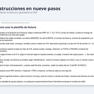 Plantilla factura Excel España 2026 | Spaans, IVA 21, 10 jaar 4 % (digitale download) afbeelding 7