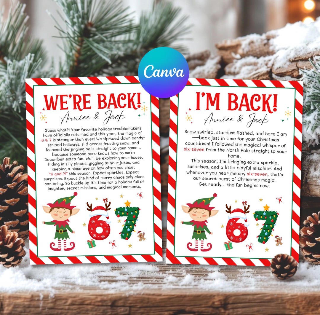 67 Elf Arrival Letter, Six Seven Trending Meme, I'm Back Elves Letter ...