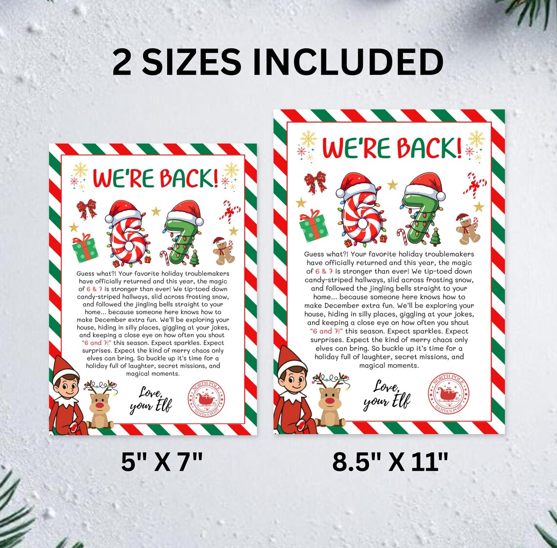 67 Elf Arrival Letter, Six Seven Trending Meme, I'm Back Elves Letter ...