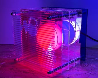 Handgefertigte Moderne Lampe | Moderne Ambient Leuchte | Einzigartiges handgemachtes Schreibtisch Nacht Beleuchtungs Geschenk