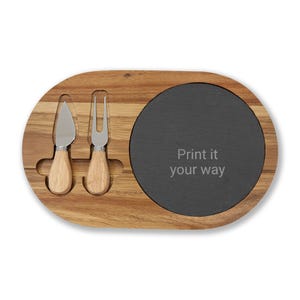 Personalized Engraved Charcuterie Board | Slate Cheese Serving Board