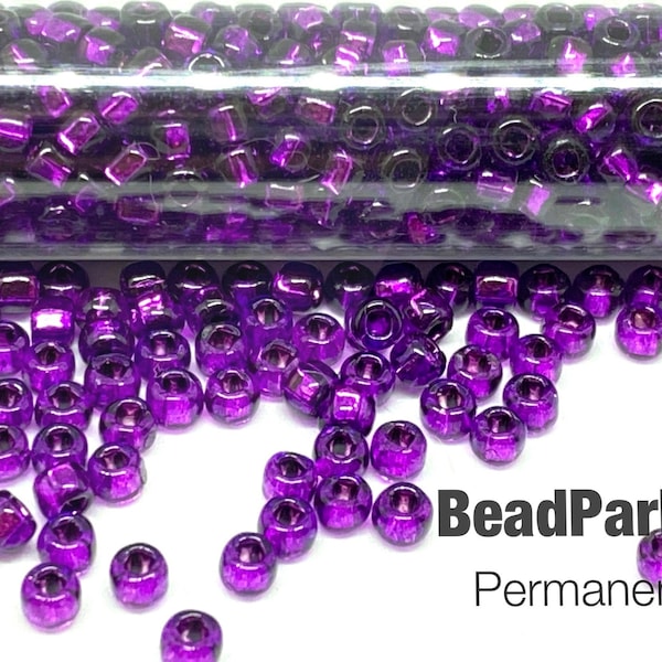 TOHO Permanent Finish S/L Violet Glass Seed Beads - BP-P27 Size 6/0 - 28 grams