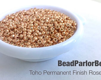 TOHO Permanent Finish Rose Gold Glass Seed Beads - BP-P481A (Toho PF551) Size 6/0 - 28 grams