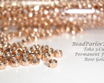 TOHO Permanent Finish Rose Gold Glass Seed Beads - BP-P481A (Toho PF551) Size 12/0 3-cut - 28 grams