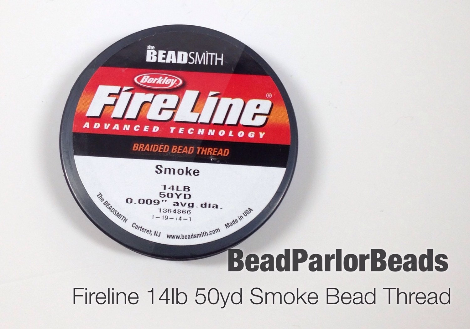 6 Lb Smoke Fireline Braided Beading Thread .006 Avg Diameter 50 Yards 