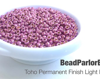 Toho PermaFinish Light Fuchsia Glass Seed Beads - BP-P495A (Toho PF580) Size 11/0 - 28 grams