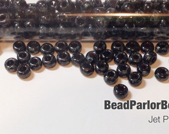 Jet Miyuki Picasso Glass Seed Beads - BP-4511 - Size 6/0 - 28 grams