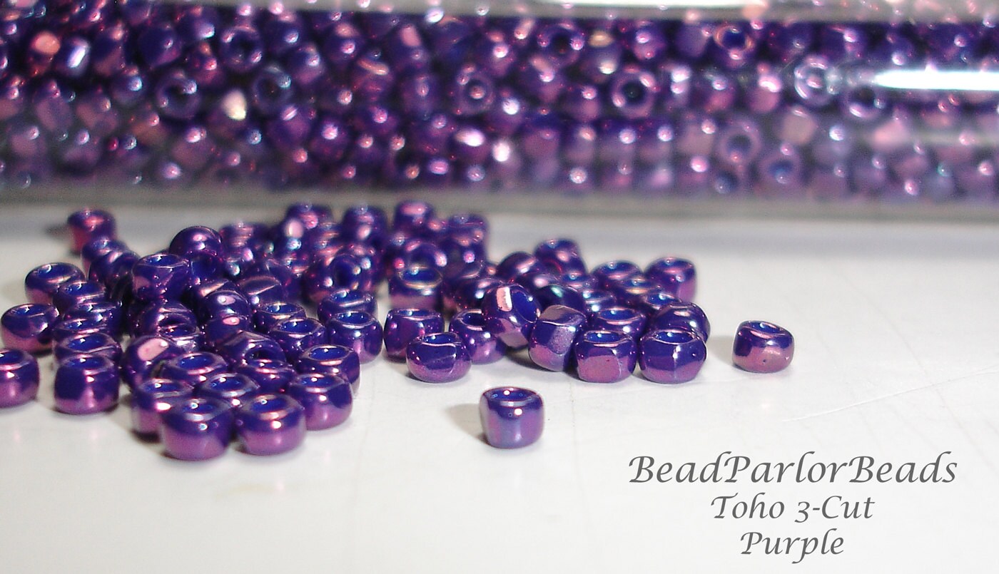 TOHO Purple Glass Seed Beads BP460D Size 15/0 3cut 28 Etsy Canada