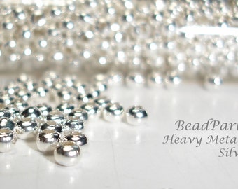 Silver Plated Metal Seed Beads - Size 6/0 - 39 grams