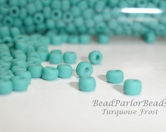 Turquoise Frost  Glass Seed Beads - BP-F412D - Size 6/0 - 28 grams