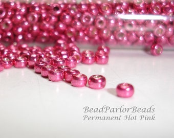 TOHO Permanent Finish Hot Pink  Glass Seed Beads - BP-P477 (Toho PF563) Size 6/0 - 28 grams
