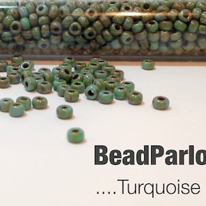 Turquoise Miyuki Picasso Glass Seed Beads - BP-4514 - Size 11/0 - 28 grams