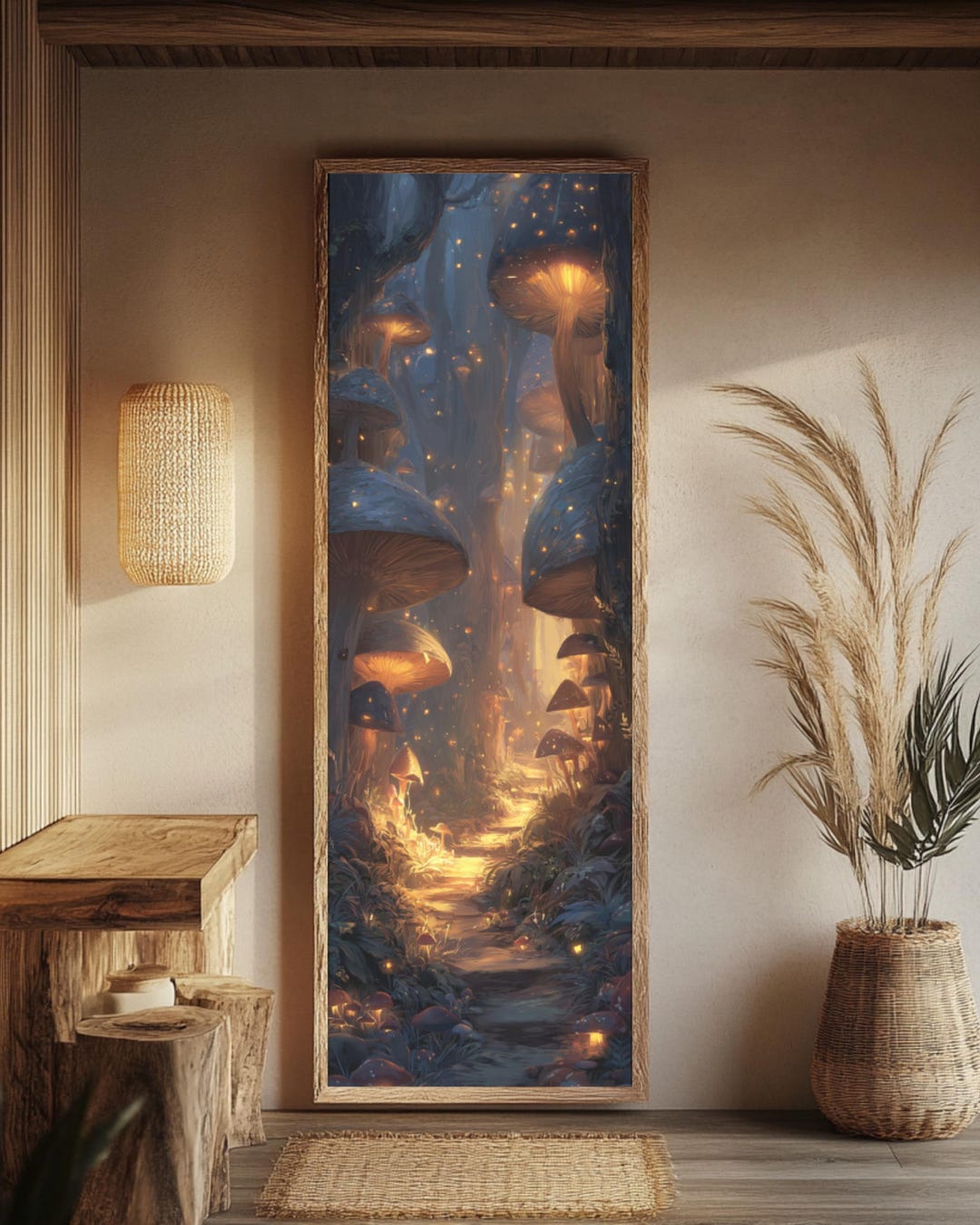 Mushroom Forest Canvas Print, Fantasy Landscape Wall Art - Etsy