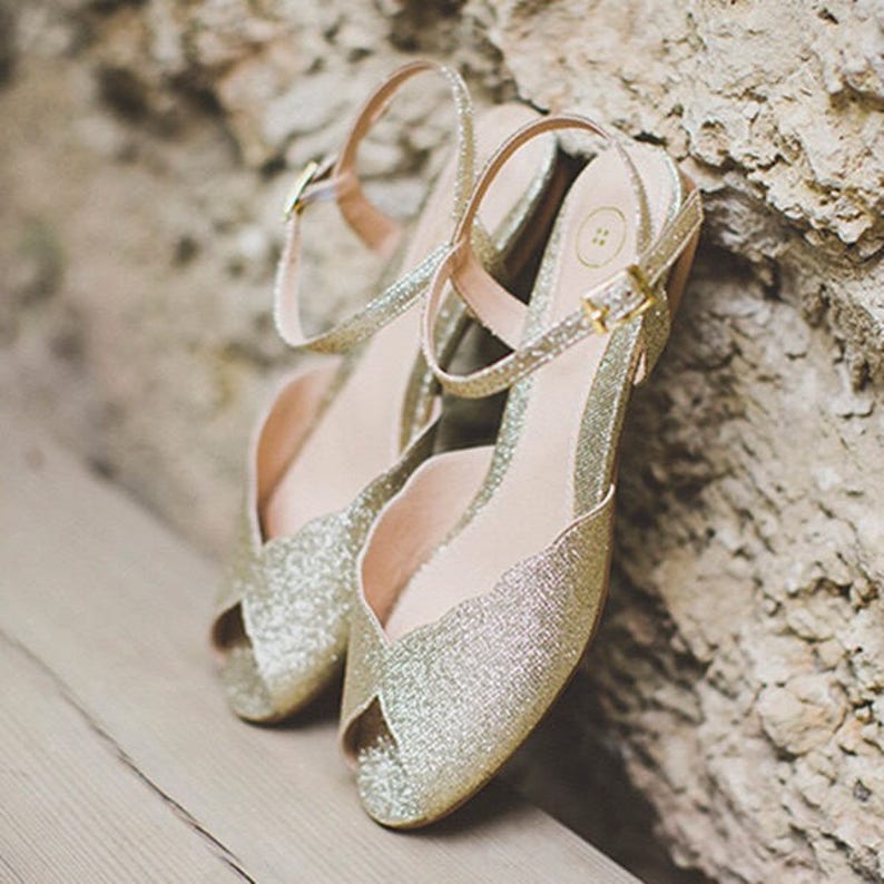 sparkly bridal flats