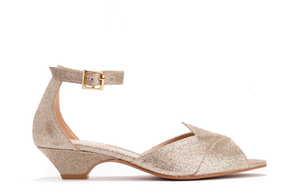 The Bat Maryjane Bridal Peeptoe Kitten Heels Comfortable Etsy