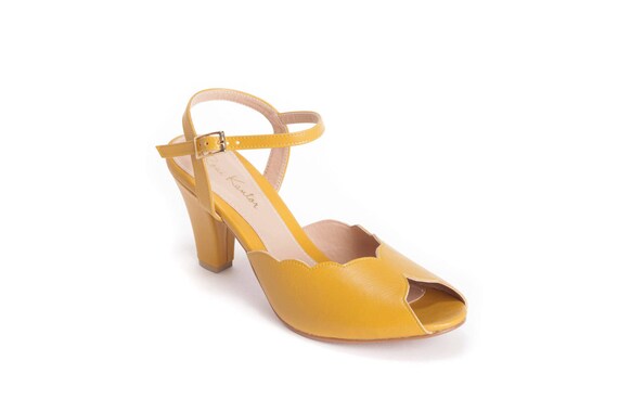 yellow high heels for wedding