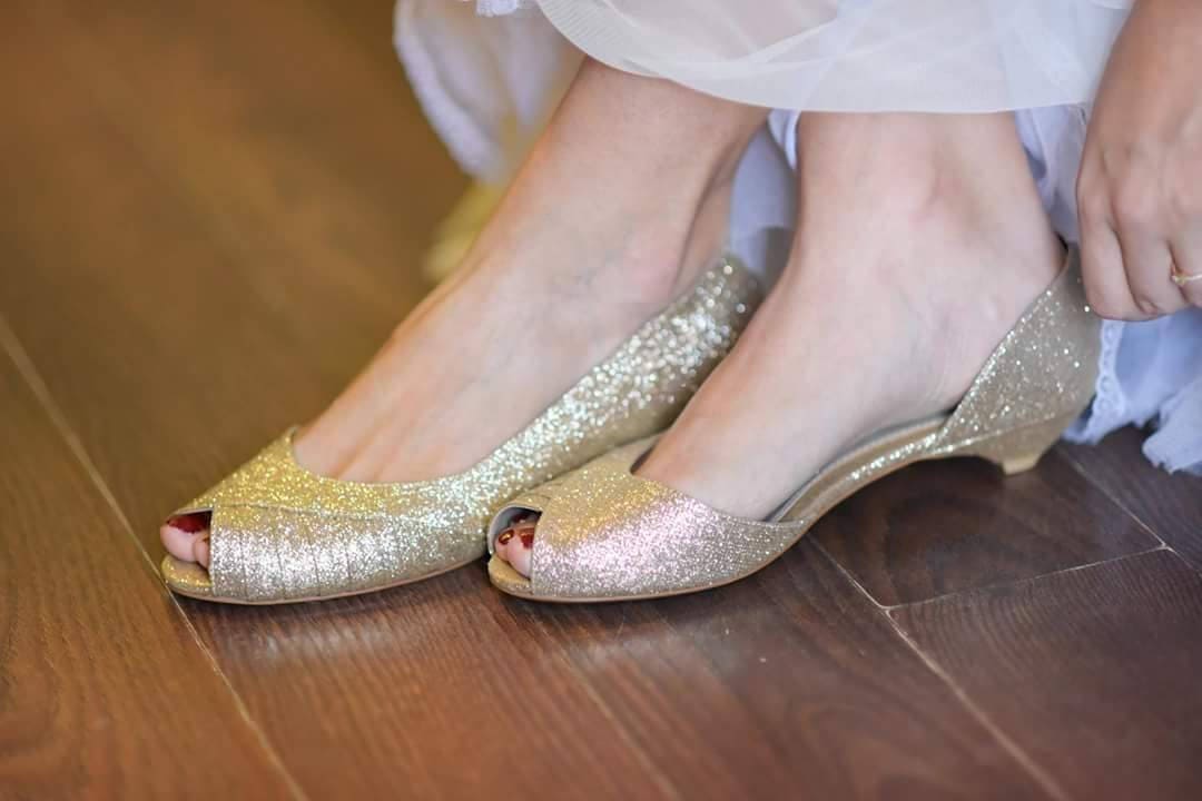 Ingrid Gold Peep Toe Bridal Kitten Heel Vegan Summer Wedding - Etsy