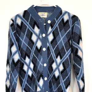 1950s Argyle Sweater - Etsy