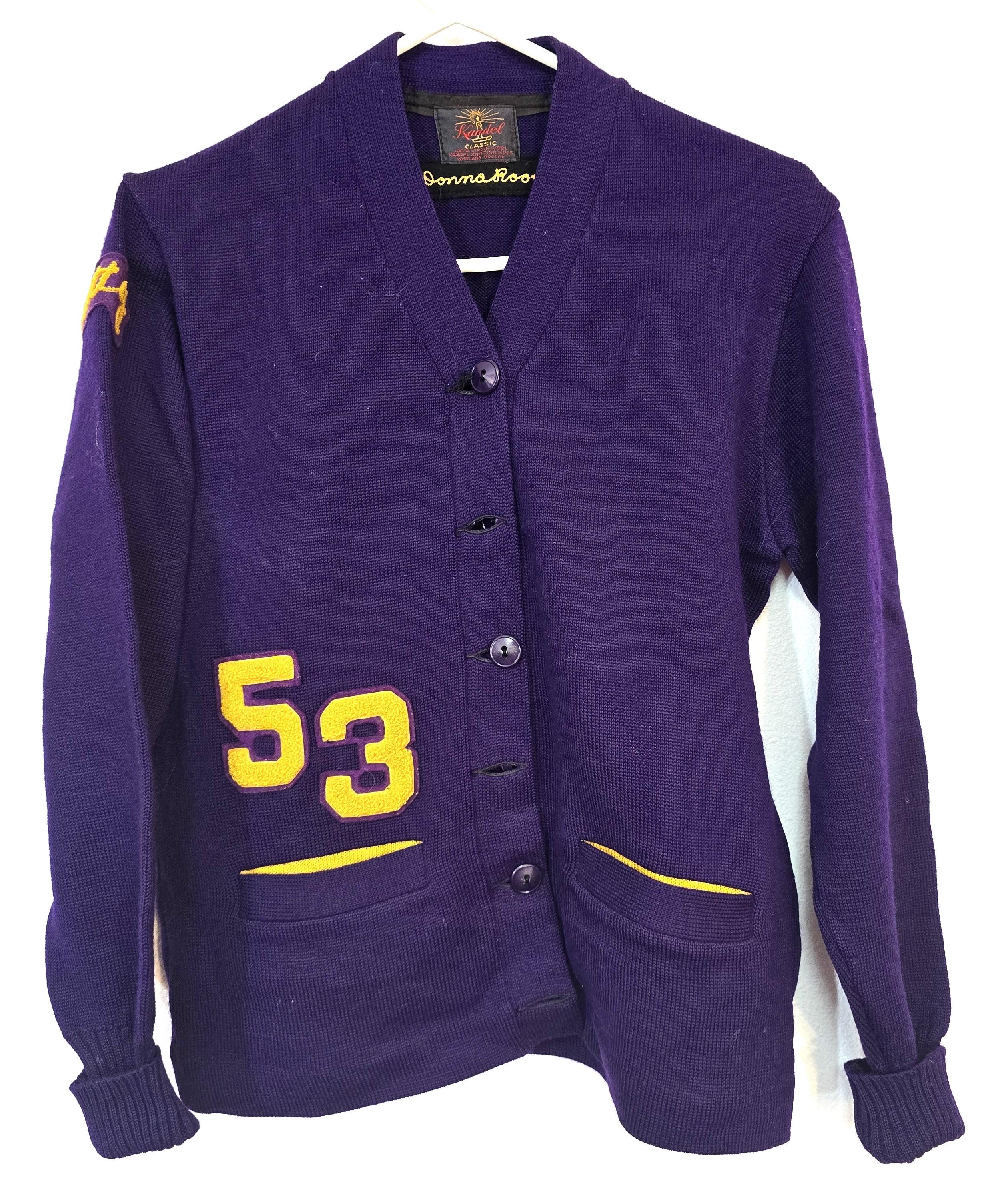 Purple Letterman Sweaters - Etsy display picture 1