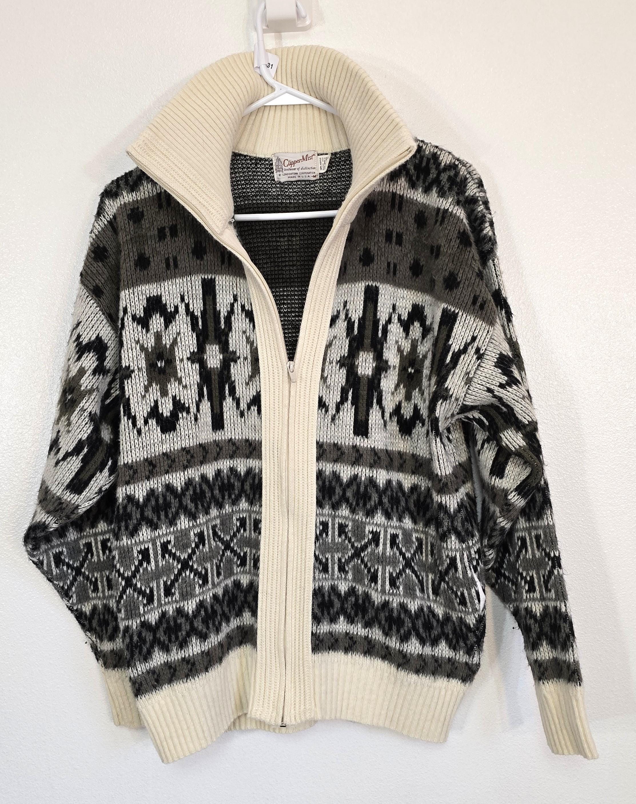 70s Zip Sweater - Etsy