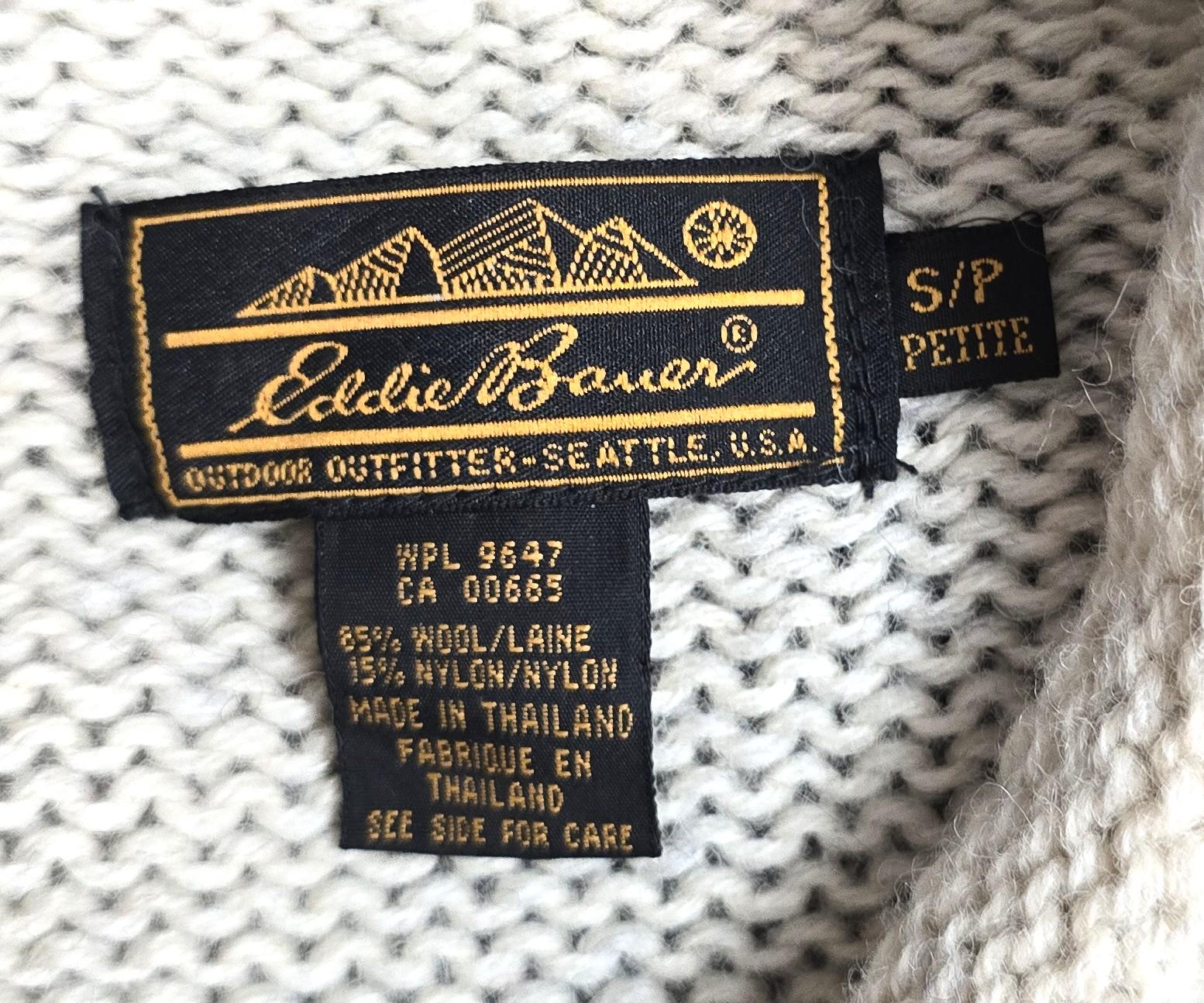 Vintage 80's Eddie Bauer Women's Roll Neck Sweater! 85/15 Wool