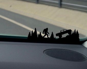 Windshield Decal for Toyota Tacoma Easter Egg Vinyl Decal with Sasquatch