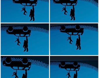 Vinilo adhesivo con diseño de huevo de Pascua para Toyota 4Runner de 1.ª, 2.ª, 3.ª, 4.ª, 5.ª y 6.ª generación: hombre y mujer cayendo, Sasquatch, Bigfoot.