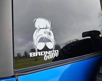Bronco Babe Vinyl Aufkleber für Ford Bronco Scheibenaufkleber