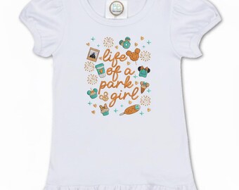 Embroidered Life of a Park Girl Swiftie Disney Snacks Children's shirt, bodysuit