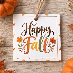 Happy Fall Tags | Printable Fall Gift Autumn Treat Tags | Fall Party Favor Thanksgiving Gift Tag | Classroom Treat Tags | Editable Name Tag