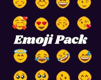 Emoji Pattern Pack for Cross-stitch/Crochet/Beading/Knitting