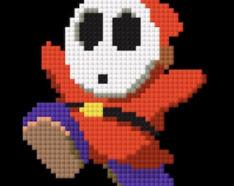 Red Shy Guy Pattern for Cross-stitch/Crochet/Beading/Knitting