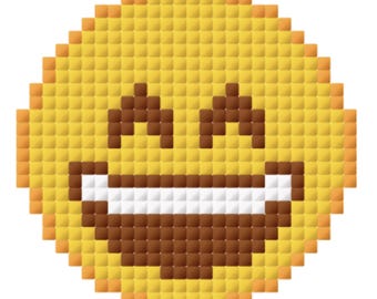 Big Smile Emoji Pattern for Cross-stitch/Crochet/Beading/Knitting