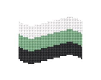 Neutrois Flag  Pattern for Cross-stitch/Crochet/Beading/Knitting
