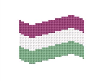Genderqueer Flag  Pattern for Cross-stitch/Crochet/Beading/Knitting