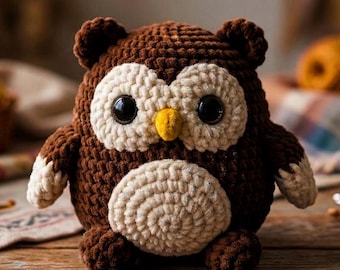 Owlbear Crochet Pattern PDF, Amigurumi Owl Bear Pattern, Cute Owl Plush, Fantasy Animal Crochet Pattern, Digital Download, DIY Toy Pattern