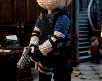 Raccoon Tactical Officer Crochet Pattern: Detailed Police Amigurumi PDF, Survival Horror Inspired Plush, Gamer Gift, City Guardian Digital