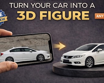 Custom 3D Car Figure from Photo, Miniature Collectible Art