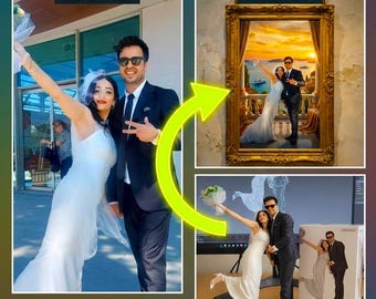 Custom 3D Portrait from Photo, Personalized Printable Poster, Avatar Gift, Digital Download