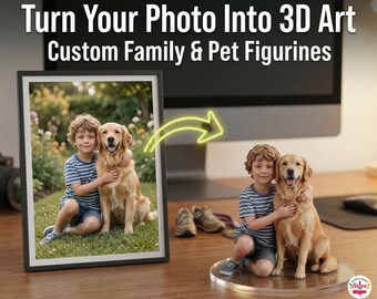 Custom 3D Pet Figure & Portrait – 8K Poster, 4K Video