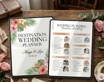 Canva Wedding Planner Template, 210 Page Editable Book, Printable Checklist, Bride Gift