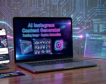 Instagram Content Generator | Trend Analysis, Automatic Design, Posts, and Hashtags | Social Media Automation