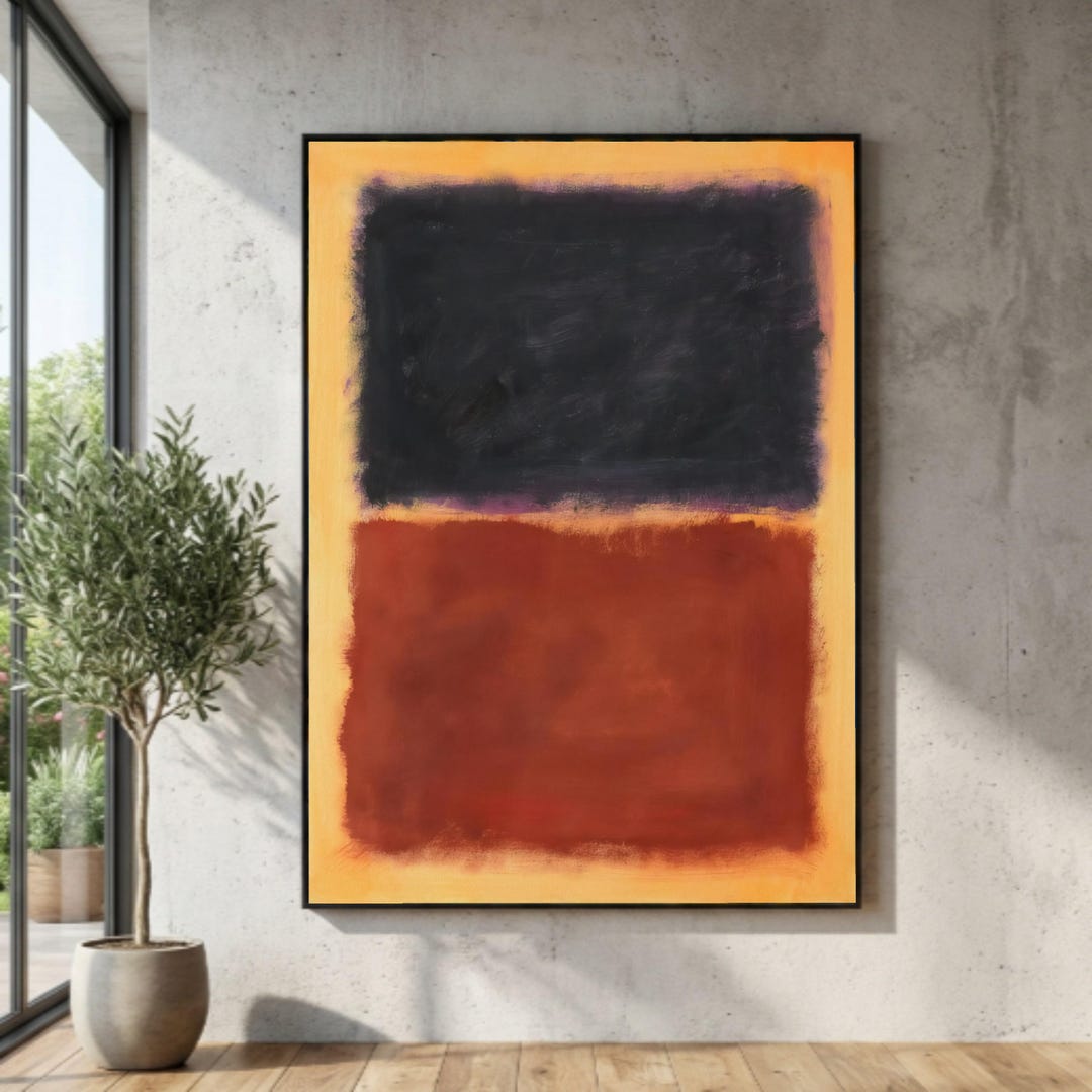 Blocks Mark Rothko Mark Rothko Inspired Canvas Print, Color Block Abstract Wall Art, Large ...