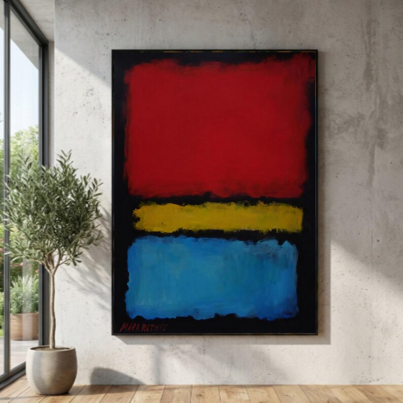 Colorblock Mark Rothko Mark Rothko Inspired Color Block Canvas, Modern Art Decoration, Large ...