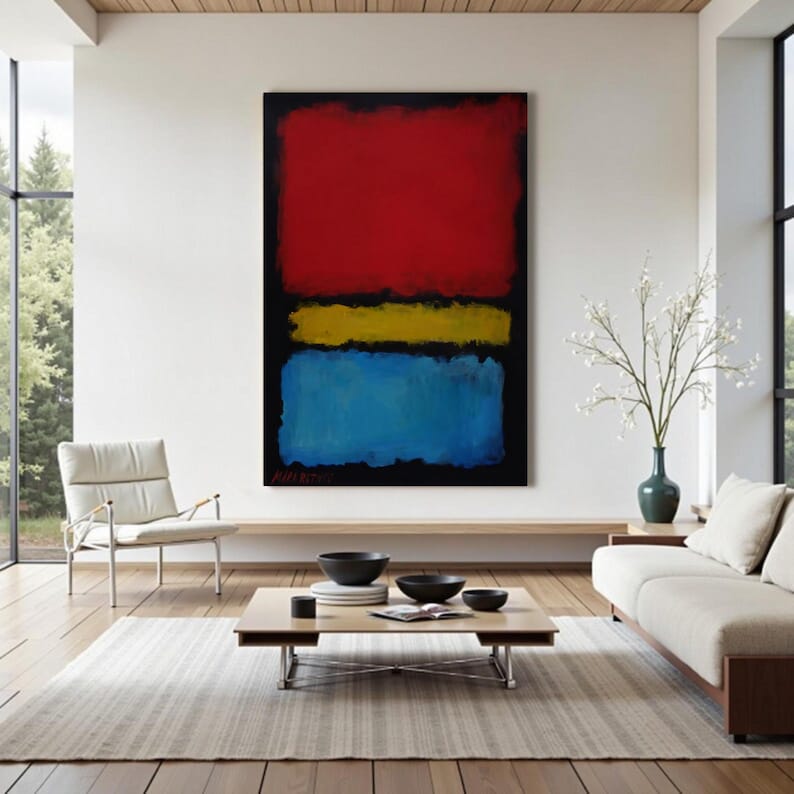 Colorblock Mark Rothko Mark Rothko Inspired Color Block Canvas, Modern Art Decoration, Large ...