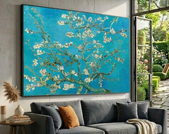 Van Gogh Almond Blossom Canvas Print, Floral Wall Art, Large Canvas Wall Art, Oversized Statement Piece