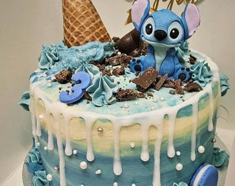 Fondant Stitch cake topper Edible 2D Stitch cake toppers for a boy or girl celebration decor for a birthday cake